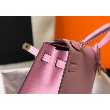 Hermes Kelly 25cm Sellier Bag in Mauve Sylvestre Epsom Calfskin GHW