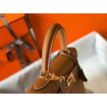 Hermes Kelly 28cm Sellier Bag in Gold Epsom Calfskin GHW Hermes Kelly 28cm Sellier Bag in Gold Epsom Calfskin GHW