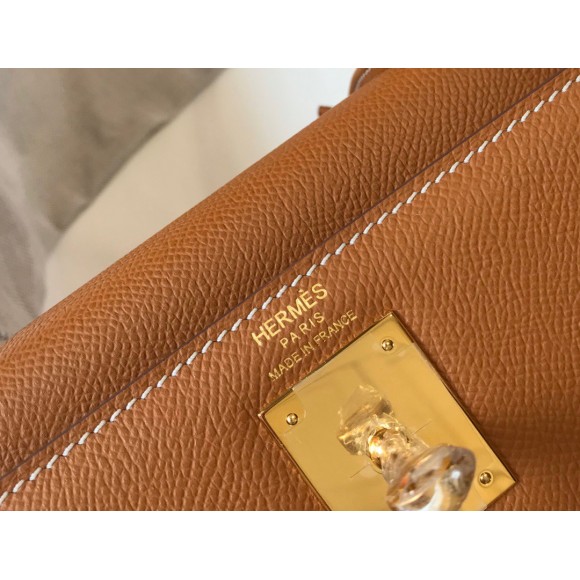 H**mes kelly 28cm sellier bag in gold epsom calfskin ghw