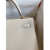 Hermes Kelly Sellier 28 Handmade Bag In Craie Epsom Calfskin