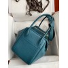 Hermes Lindy 26 Handmade Bag In Vert Bosphore Clemence Leather