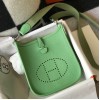 Hermes Evelyne III Mini Bag In Vert Criquet Clemence Leather