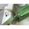 Hermes Evelyne III Mini Bag In Vert Criquet Clemence Leather