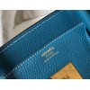 Hermes Birkin 35 Bag in Blue Jean Clemence Leather with GHW