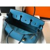 Hermes Birkin 35 Bag in Blue Jean Clemence Leather with GHW