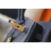 Hermes Birkin 35 Bag in Navy Blue Clemence Leather with GHW