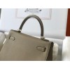 Hermes Kelly 28cm Sellier Bag in Gris Tourterelle Epsom Calfskin GHW