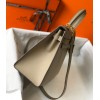 Hermes Kelly 28cm Sellier Bag in Gris Tourterelle Epsom Calfskin GHW