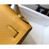 Hermes Kelly Pochette Clutch Bag In Yellow  Epsom Leather