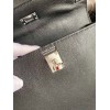 Hermes Kelly Danse II Handmade Bag In Black Evercolor Calfskin
