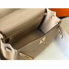 Hermes Kelly 32cm Retourne Bag in Trench Clemence Leather GHW