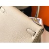 Hermes Kelly 32cm Retourne Bag in Trench Clemence Leather GHW
