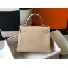 Hermes Kelly 32cm Retourne Bag in Trench Clemence Leather GHW