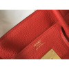 Hermes Birkin 35 Bag in Red Clemence Leather with GHW
