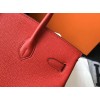 Hermes Birkin 35 Bag in Red Clemence Leather with GHW