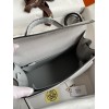 Hermes Kelly Sellier 28 Handmade Bag In Gris Mouette Epsom Calfskin