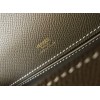 Hermes Kelly Pochette Clutch Bag In Taupe Epsom Leather