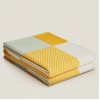 Hermes H Riviera Blanket in Yellow Wool and Cashmere