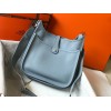 Hermes Evelyne III 29 Bag In Blue Lin Clemence Leather