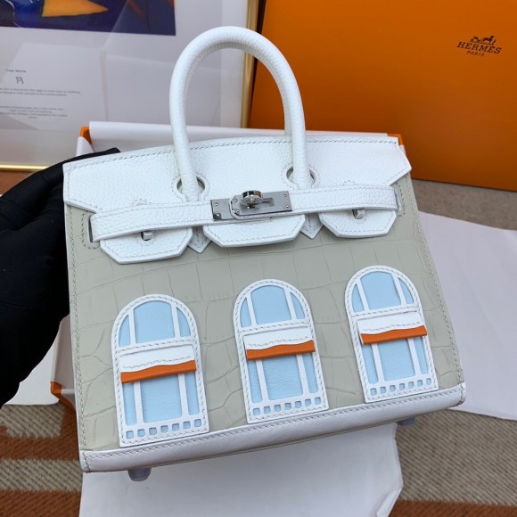 H**mes snow sac faubourg birkin 20 sellier limited edition bag