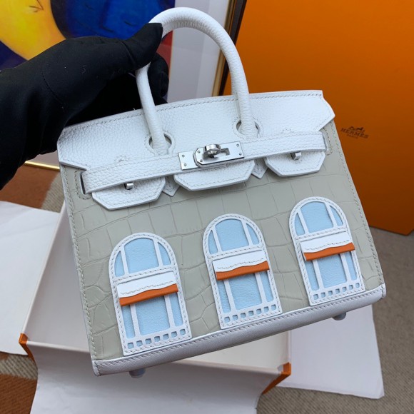 H**mes snow sac faubourg birkin 20 sellier limited edition bag