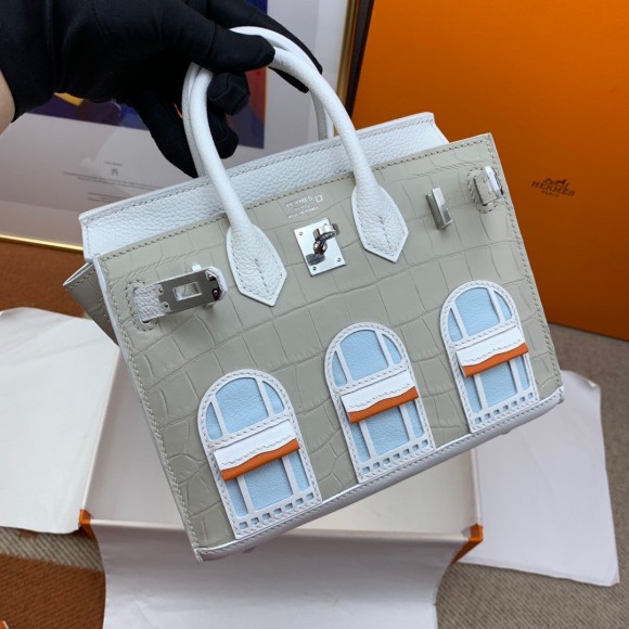 H**mes snow sac faubourg birkin 20 sellier limited edition bag