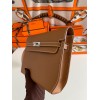 Hermes Kelly Depeches 25 Pouch in Gold Epsom Calfskin