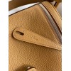 Hermes Lindy 26 Handmade Bag In Biscuit Clemence Leather