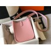 Hermes Evelyne III Mini Bag In Pink Clemence Leather