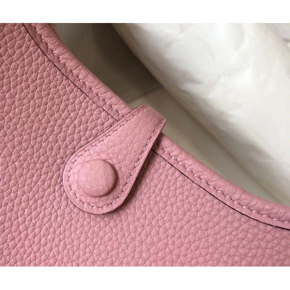 H**mes evelyne iii mini bag in pink clemence leather