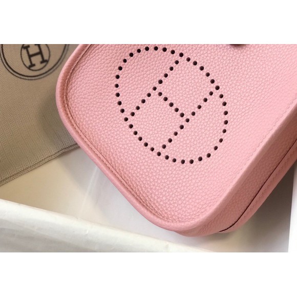 H**mes evelyne iii mini bag in pink clemence leather