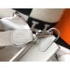 Hermes Evelyne III Mini Bag In Pearl Grey Clemence Leather