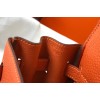 Hermes Kelly 32cm Retourne Bag in Orange Clemence Leather GHW