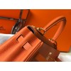 Hermes Kelly 32cm Retourne Bag in Orange Clemence Leather GHW
