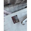 Hermes Kelly Retourne 28 Handmade Bag In Himalaya Crocodile Niloticus Skin