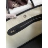 Hermes Garden Party 30 Handmade Bag in Toile and Black Leather