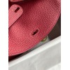Hermes Lindy 26 Handmade Bag In Ruby Clemence Leather