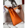 Hermes Kelly Sellier 28 Handmade Bag In Orange Epsom Calfskin