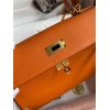 Hermes Kelly Sellier 28 Handmade Bag In Orange Epsom Calfskin