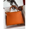 Hermes Kelly Sellier 28 Handmade Bag In Orange Epsom Calfskin