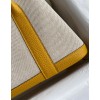 Hermes Garden Party 30 Handmade Bag in Toile and Yellow Leather