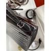 Hermes Kelly Sellier 28 Handmade Bag In Black Crocodile Niloticus Shiny Skin