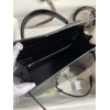 Hermes Kelly Sellier 28 Handmade Bag In Black Crocodile Niloticus Shiny Skin