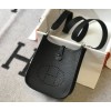 Hermes Evelyne III Mini Bag In Black Clemence Leather