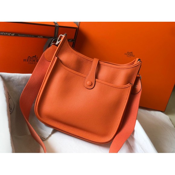 H**mes evelyne iii 29 bag in orange clemence leather