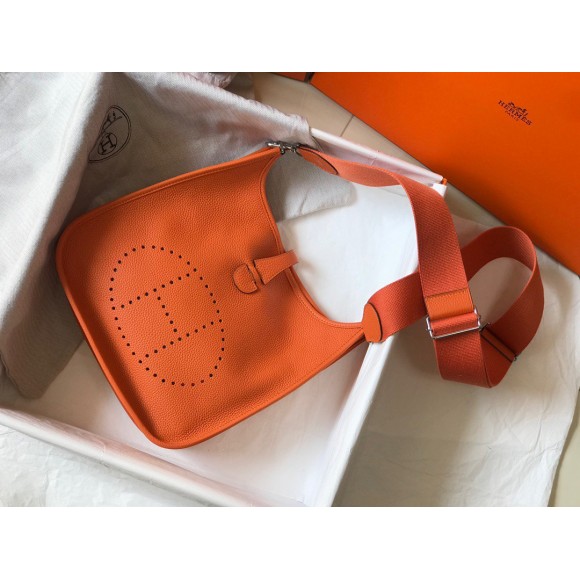 H**mes evelyne iii 29 bag in orange clemence leather