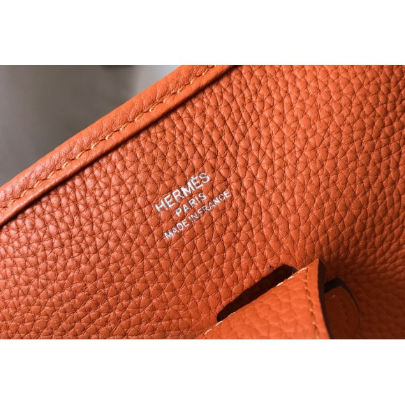 H**mes evelyne iii 29 bag in orange clemence leather