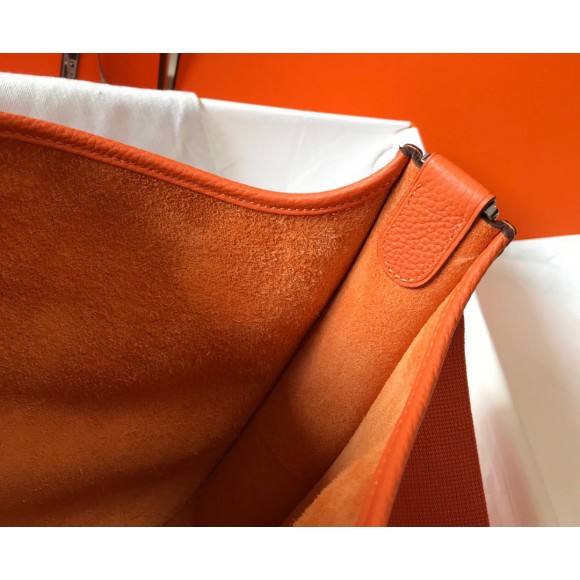 H**mes evelyne iii 29 bag in orange clemence leather