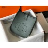 Hermes Evelyne III Mini Bag In Vert Amande Clemence Leather