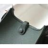 Hermes Evelyne III Mini Bag In Vert Amande Clemence Leather